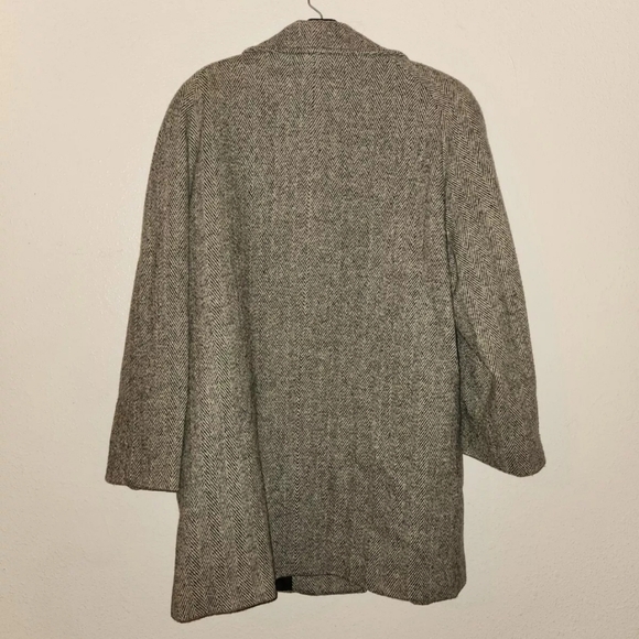 Winter Time by HERMAN KAY Wool Jacket Coat Overcoat Button Herringbone Size 16W - Picture 2 of 5